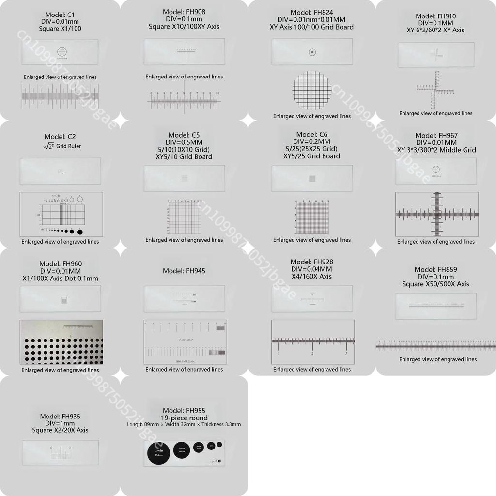 1PC Microscope Stage Micrometer Calibration Slide Graduated Scale Slide 0.1/0.01mm Microscope Reticl