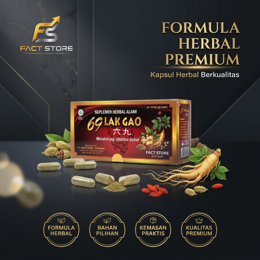 LAK GAO 69 Formula Herbal Pilihan – 20 Kapsul