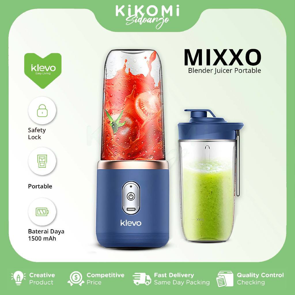 KLEVO MIXXO BLENDER JUICER PORTABLE 6 Mata Pisau Juice Cup Mini 400ML - KM