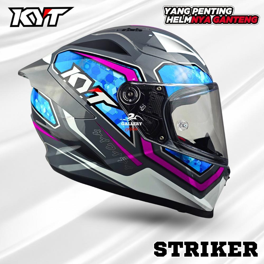 KYT STRIKER LEOPARD PANDA FULL FACE HELMET SNI DOT HELM FULLFACE