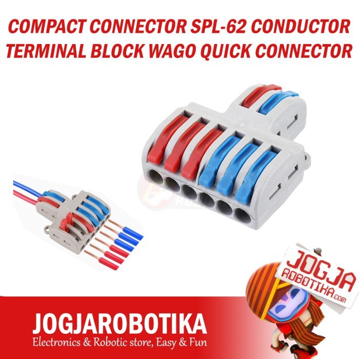 COMPACT CONNECTOR SPL-62 CONDUCTOR TERMINAL BLOCK WAGO QUICK CONNECTOR