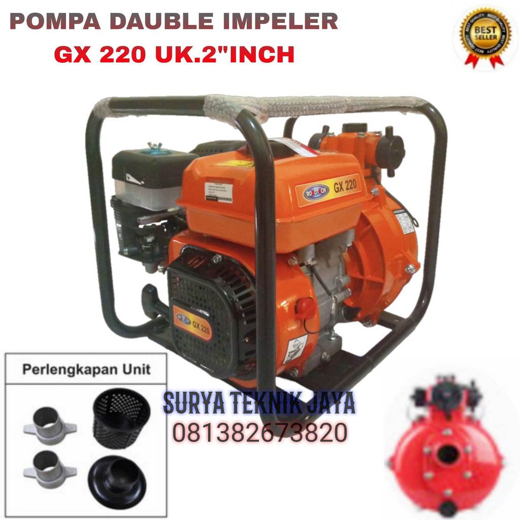 Promo pompa alkon pemadam gx 220 dauble impeler