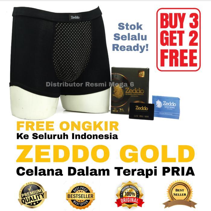 PROMO 1  ZEDDO GOLD SERIES CELANA DALAM KESEHATAN BUY 3 FREE 2 ASLI - Bioskin Size L