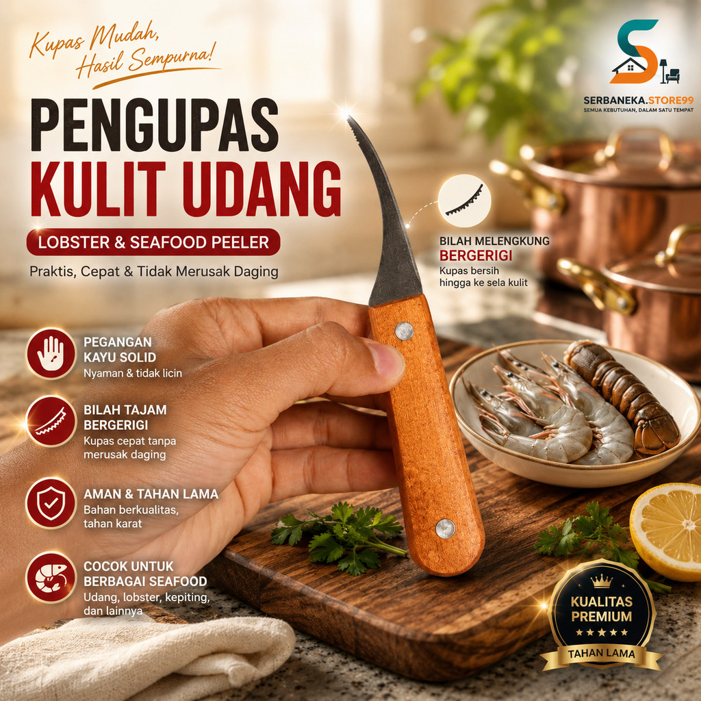 (SB) Alat Pisau Pengupas Kulit Udang Lobster Multifungsi Peeler