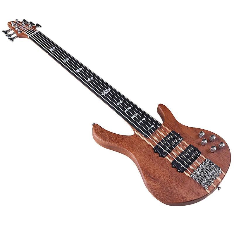 Fretless 6 String Electric Bass Guitar 5 String Active Guitarra Solid Saplele Wood Body  43 Inch Bas