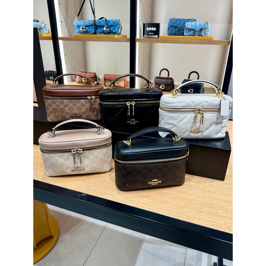 COACH Rainer 18 Untuk Wanita Tas Monogram Tas Selempang Tas Kotak - Tas Kosmetik