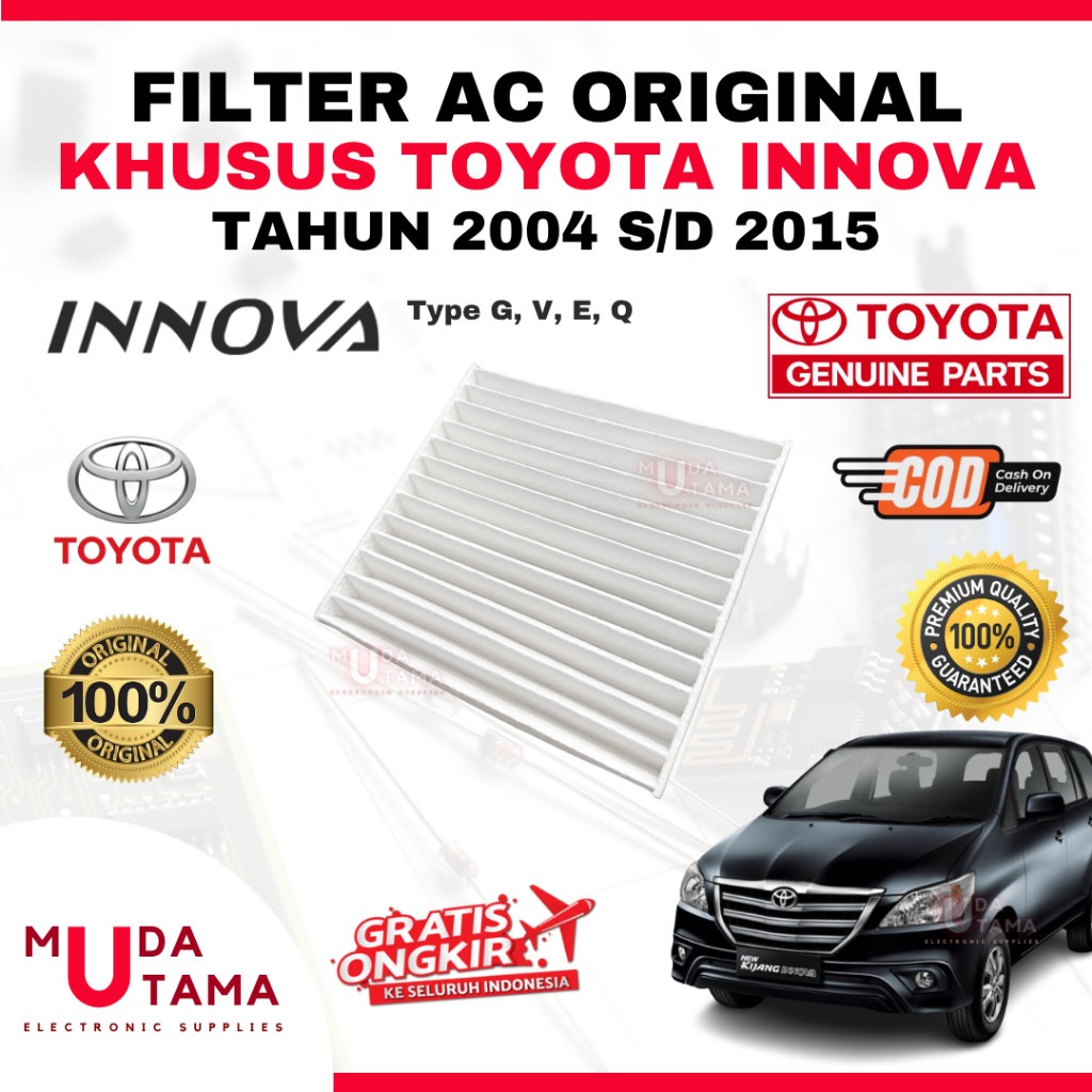 Filter AC Innova 2004 s/d 2015 ORIGINAL Toyota - Filter AC Kabin Innova - Filter AC Cabin Innova - F