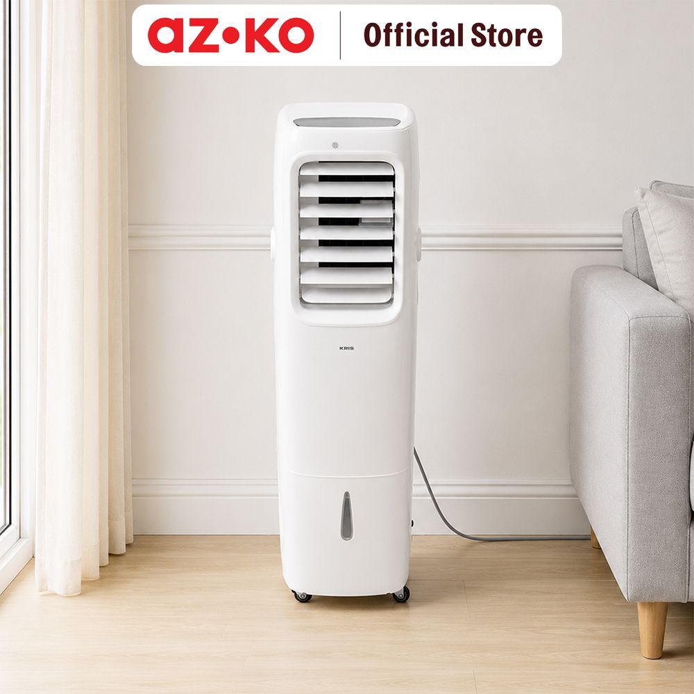 AZKO Kris Air Cooler Multifungsi Dengan AC 25 Liter 400 CMH - Putih Pendingin Udara Kipas Pendingin 