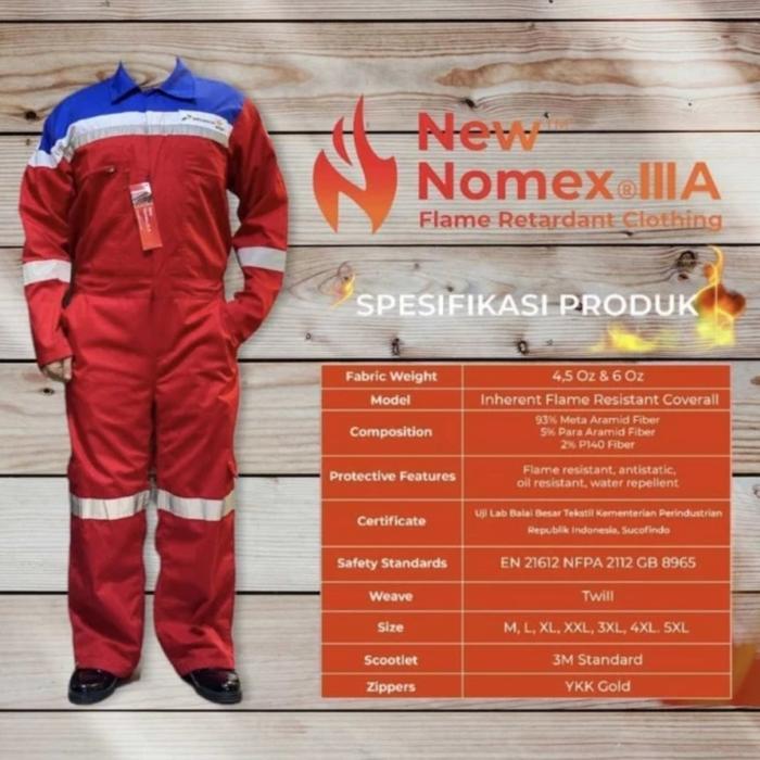WEARPACK NOMEX PERTAMINA 100% ORIGINAL PROMO - Merah, XXS