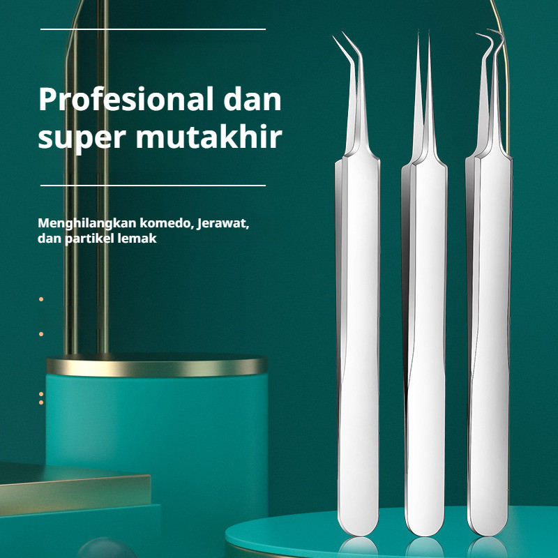 [Presisi Tinggi Baja Keras] Pinset Komedo/Pinset Jerawat/Pinset Presisi/Pinset Stainless Steel/Tang 