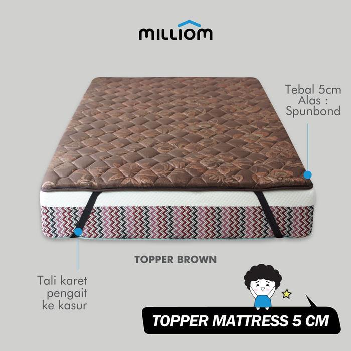 TOPPER MATTRESS SERBAGUNA KASUR LANTAI 5CM - TOPPER BROWN, 5x90x200 cm