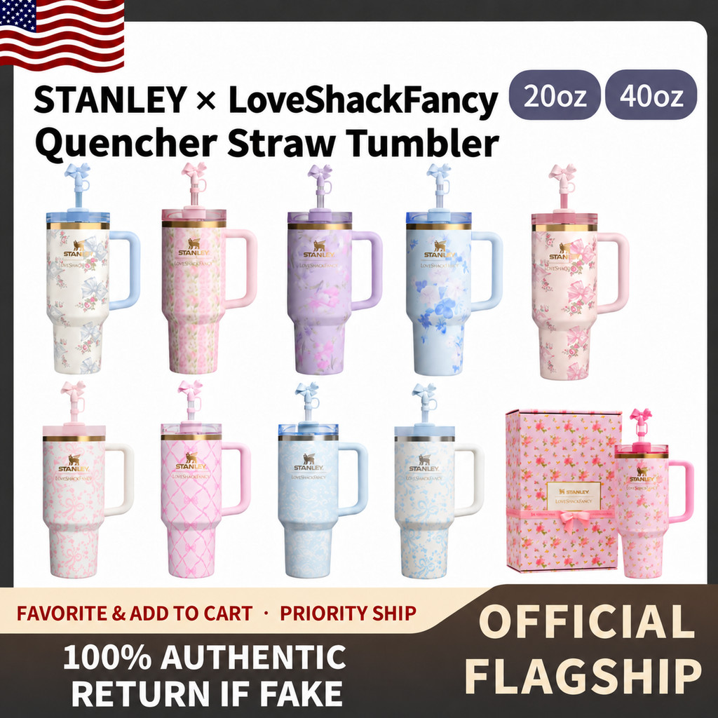 Stanley × Loveshackfancy Insulated Tumbler 40oz/20oz | Elegant Gift Box Included