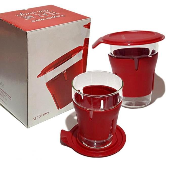 Tupperware Promo Teaz Me Tea Mug & Pot ( Gelas - Teko Kaca ) - 1 set Glass (2)