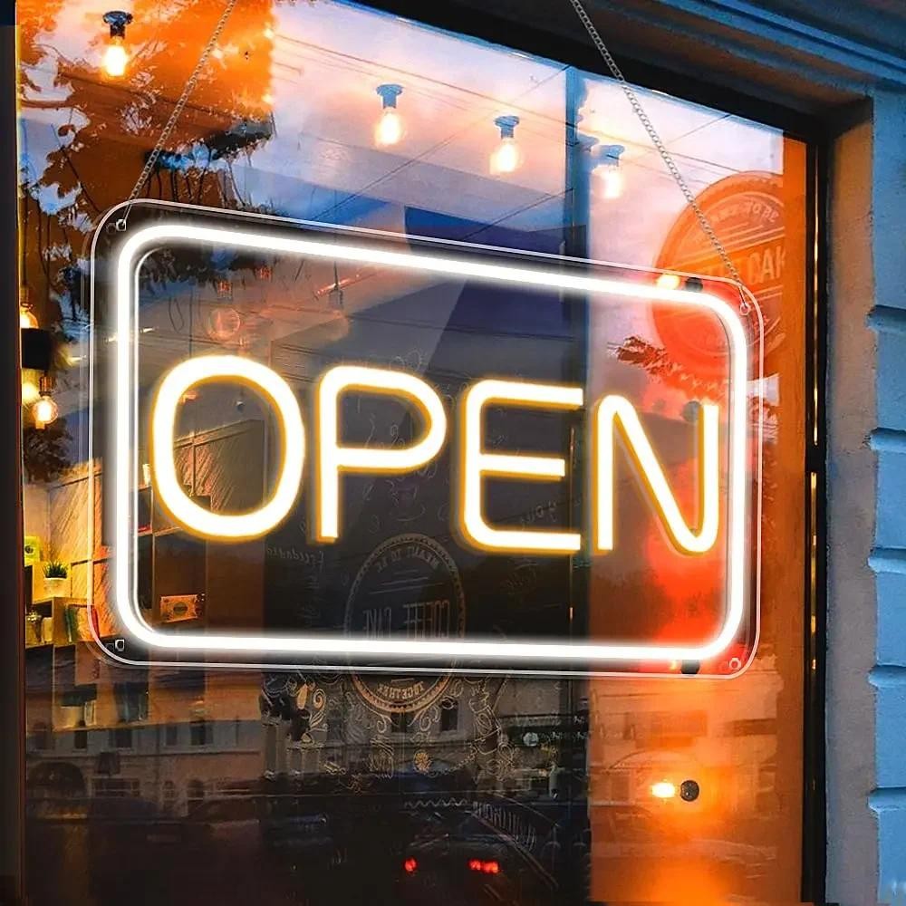 LED Open Sign for Business  Neon Lights for Party Bar Salon Stores Shop Hotel Club Coffee Wall Decor
