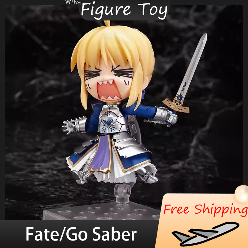 Fate/Go × Steins Gate Nendoroid Saber-Articulated Figurine With Interchangeable Faces Desk Decoratio