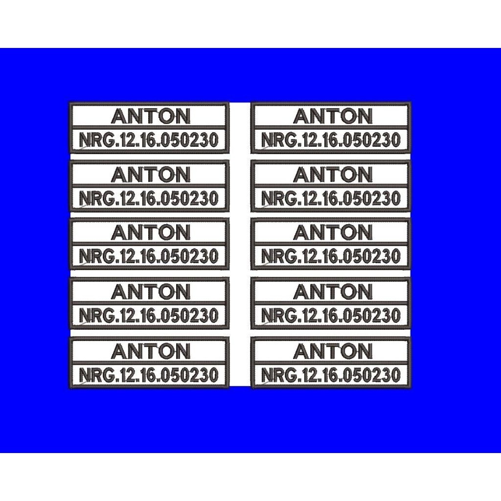 custom bordir nama /name tag/bet nama