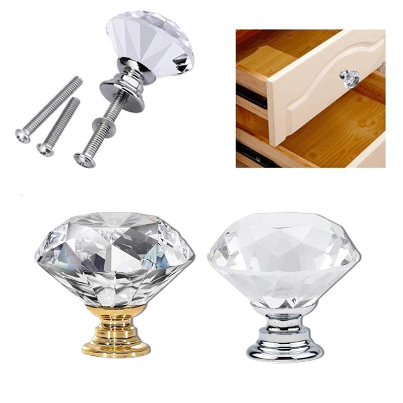 Crystal Knob / Kristal Handel Pintu Lemari / Tarikan Laci Kristal
