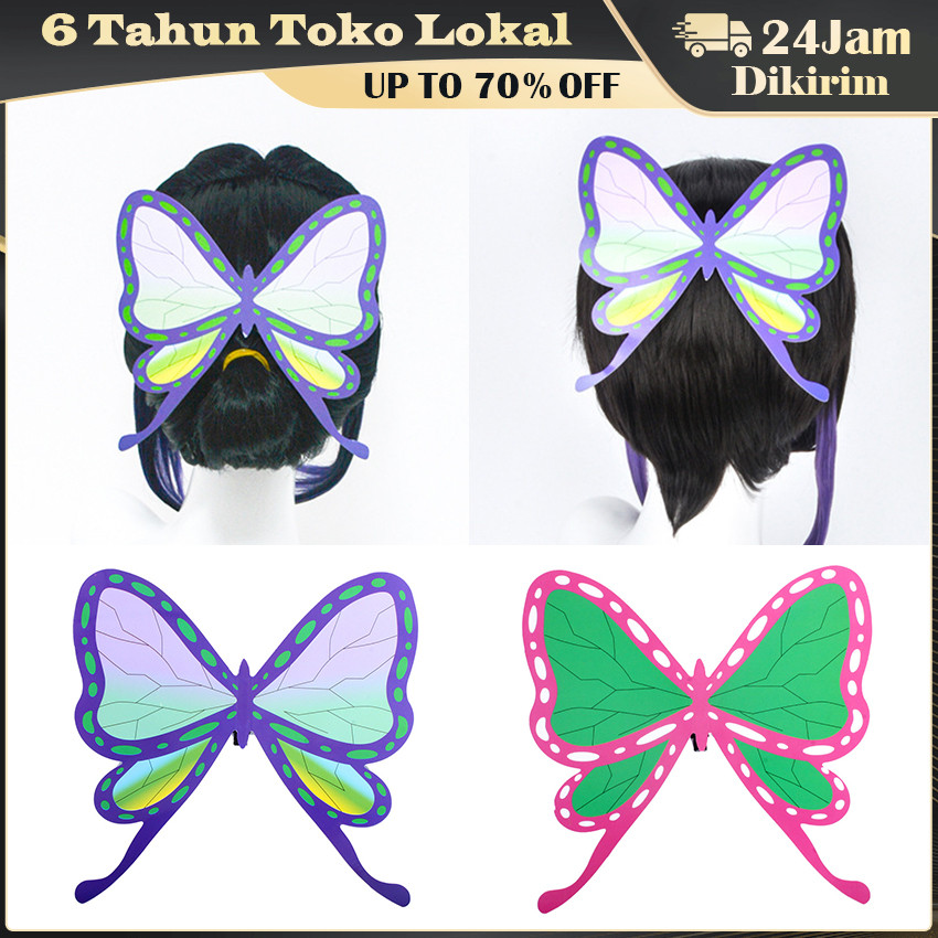 Jepit Rambut Cosplay Kimetsu No Yaiba Kanao Tsuyuri / Hairclip Karakter Anime Demon Slayer Desain Ca