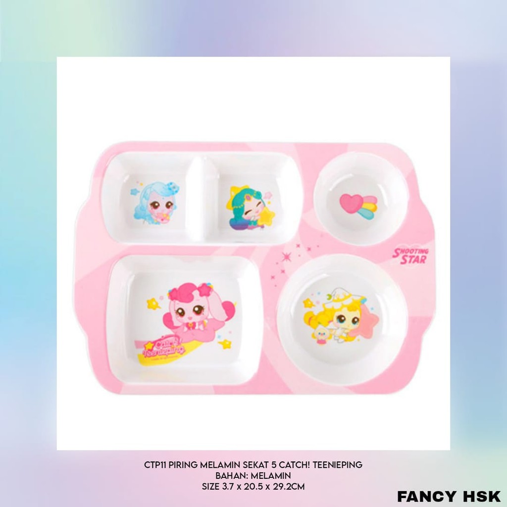 KOREA PIRING MELAMIN SEKAT 5 CATCH TEENIEPING CTP11