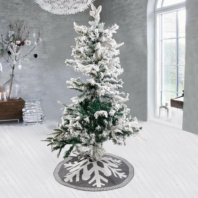 Christmas Decoration Gray Knitted Christmas Tree Skirt Snowflake Sky0cm Gray Christmas Tree Apron Ch