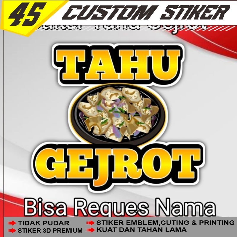 Stiker Tahu Gejrot | Stiker Tahu Gejrot Gerobak Jualan