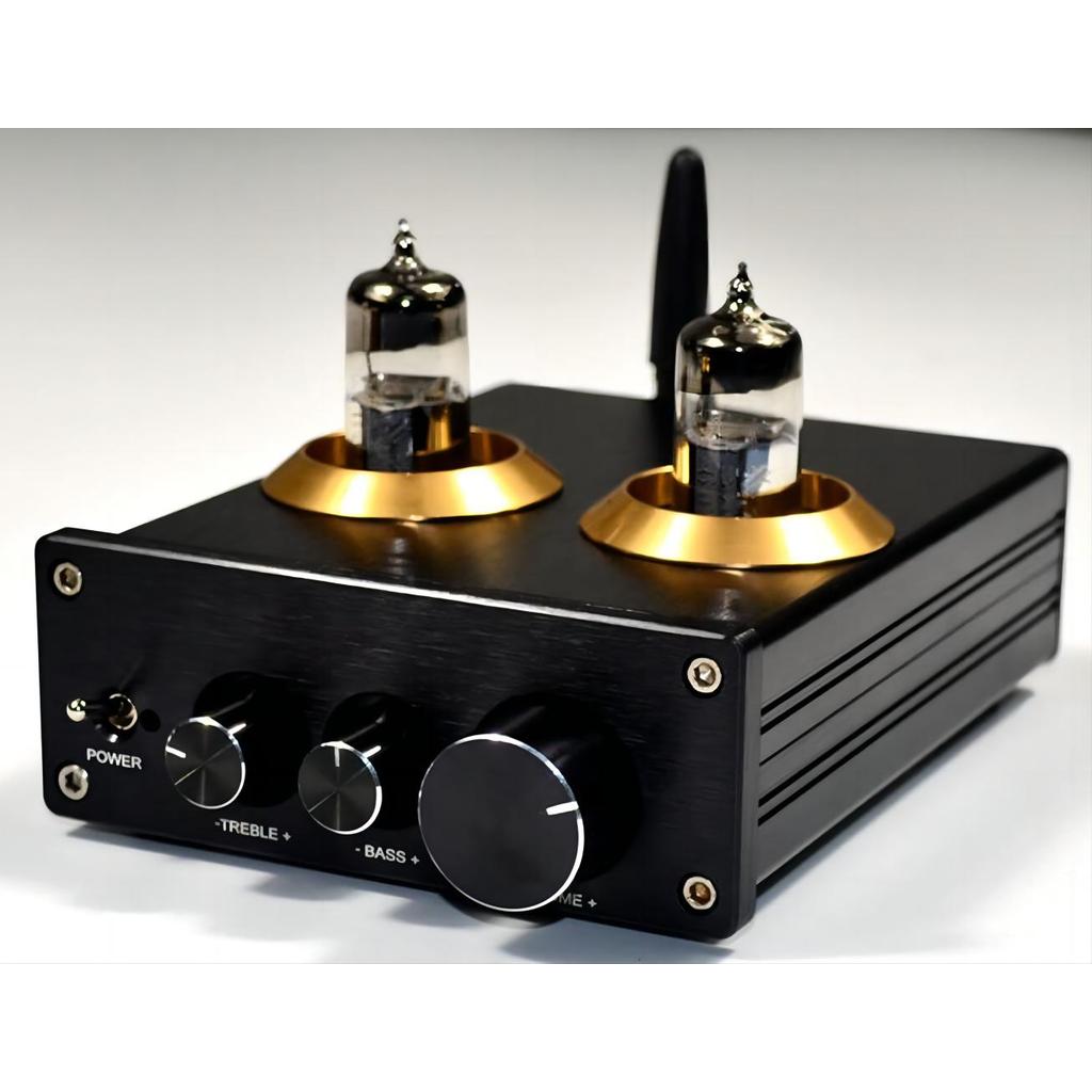 6J5 Preamplifier Vacuum Tube Amplifier Bluetooth Amplifier for Home Speakers Theater Karaoke Hifi So