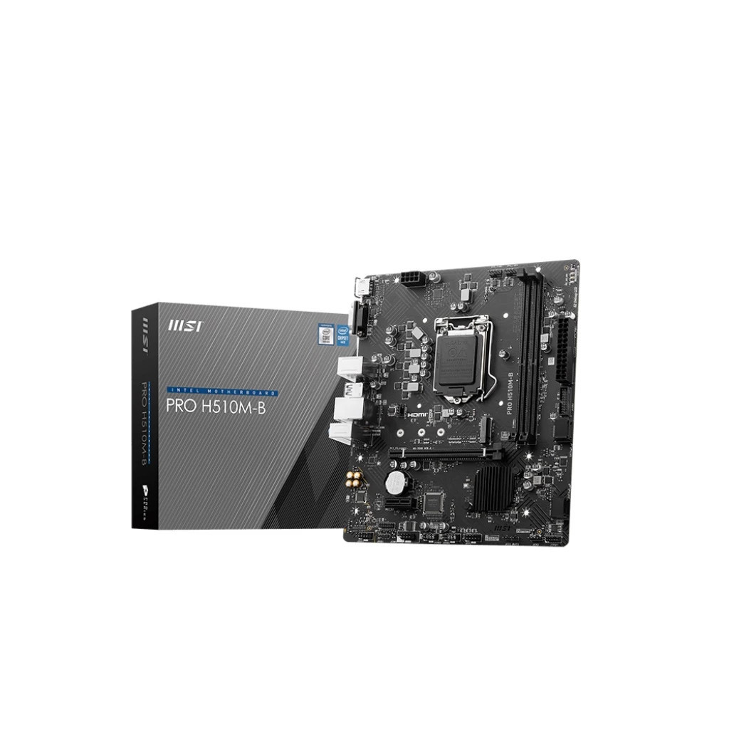MSI Pro H510M-B Intel LGA 1200 Ddr4 Nvme mATX H470 Penerus H410 Gen 10