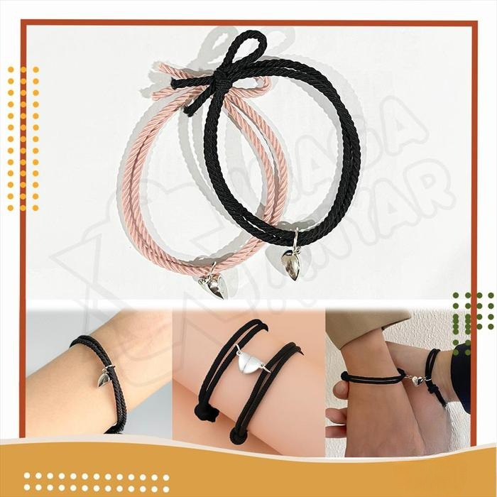 NA Set Gelang Couple Magnet Isi 2pcs / Gelang Persahabatan Bestie