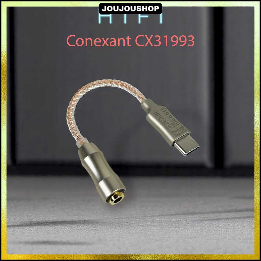 Kabel USB Type C ke 3.5mm Adaptor HiFi DAC Conexant CX31993 Chip - CX-PRO