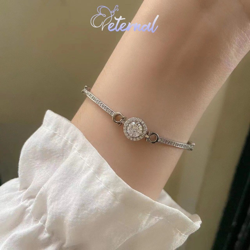 Eternal Gelang Zircon Matahari Kecil Berlian Penuh Sederhana Mewah Ringan Perhiasan Serbaguna