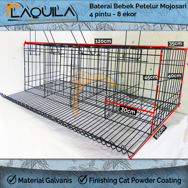 Kandang Galvanis Bebek Petelur Mojosari 4 Pintu