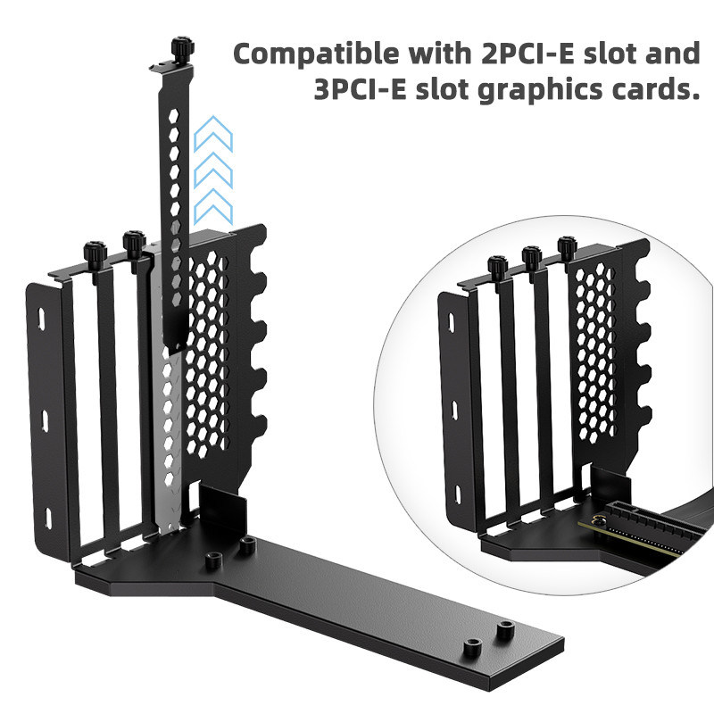 PCI-E3.0 Graphics Card Vertical Mounting Bracket 200mm PCI-E 4.0 x16 Extension Cable Holder GPU Moun