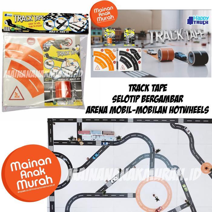Track Tape Selotip Bergambar Arena Jalan Railway Mobil Hotwheels