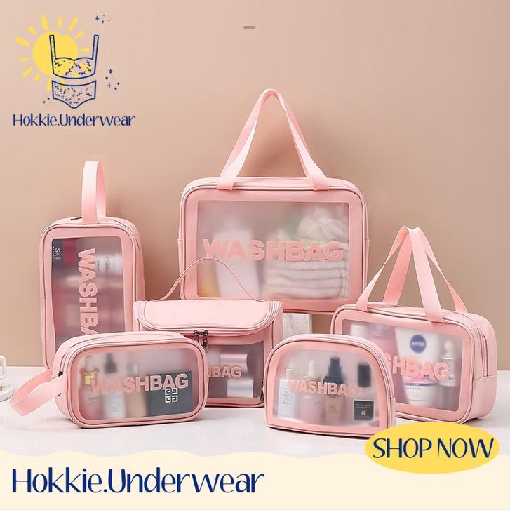 (ACC177) Tas Kosmetik Transparant Tas Make Up Transparan Pouch Make Up Mini Jumbo Tas Make up Waterp