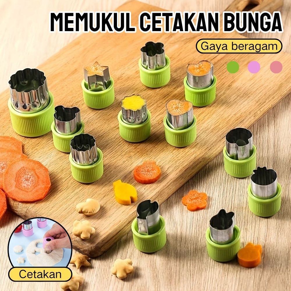 Set cetakan dapur rumah Suplemen makanan bayi Cetakan mie kupu-kupu Cetakan pemotong buah dan sayur 