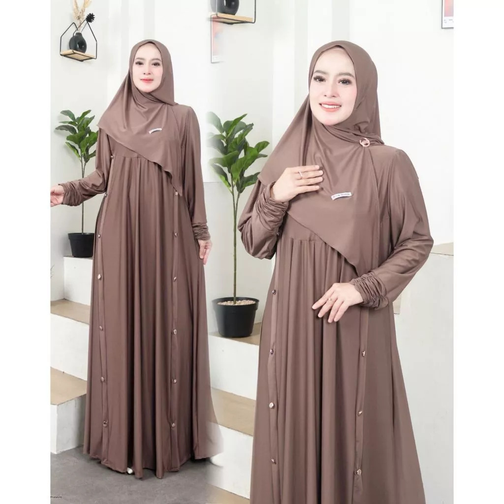 Arsyila Dress Bahan Jersey Premiun Gamis Terbaru Gamis