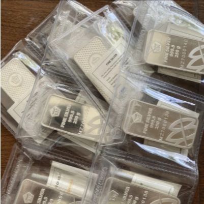 PERAK BATANGAN ANTAM 250 GR LOGAM MULIA SILVER BAR (SN)