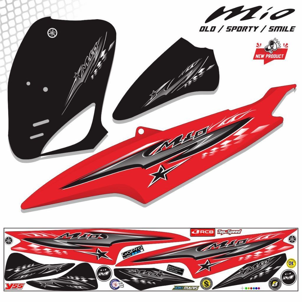 VARIASI STIKER MOTOR VARIASI MOTOR STIKER MIO SMILE MIO OLD / STRIPING MIO SPORTY