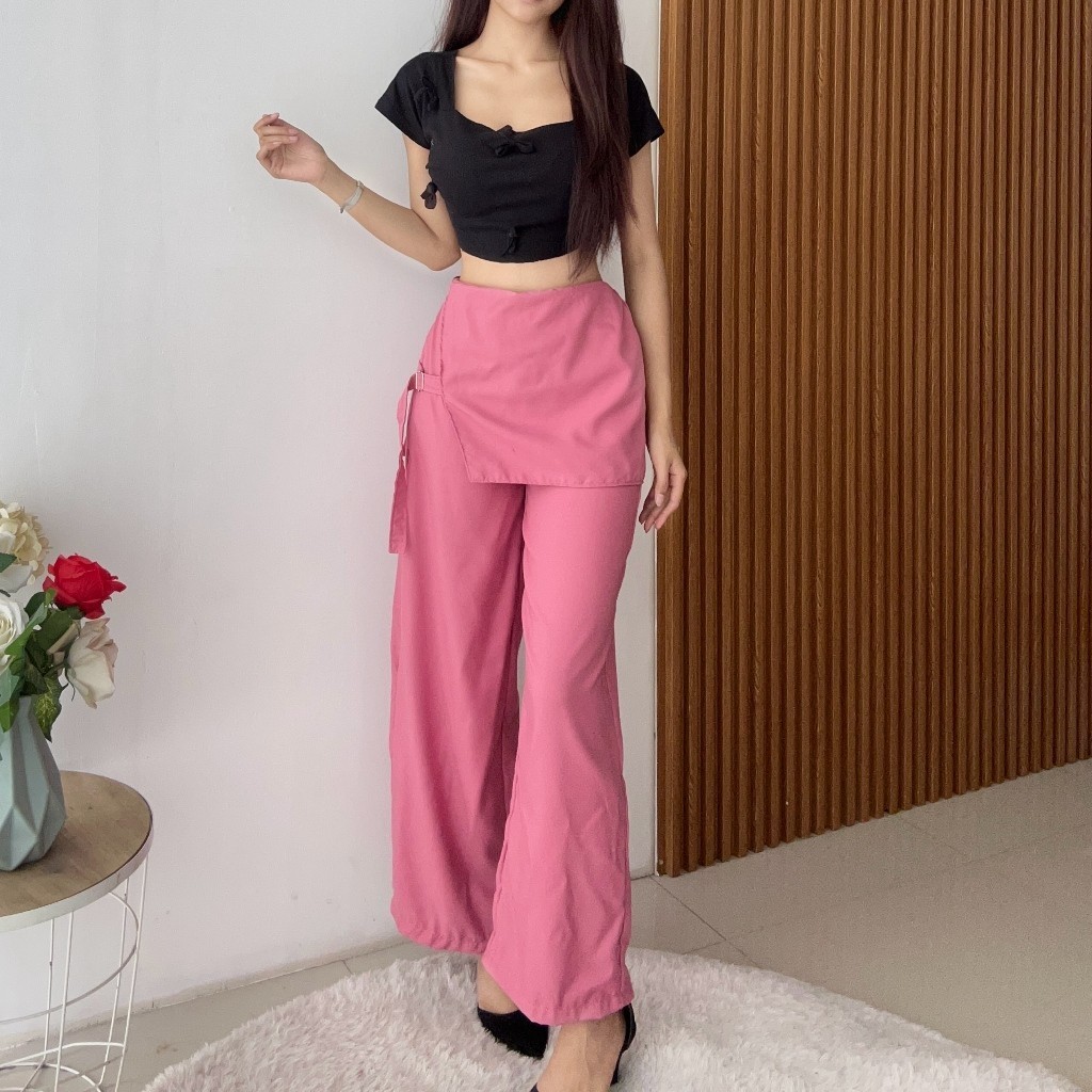 Invera —— (Real Picture) Helena Pants Kulot Wanita Elegan Celana Panjang Bawahan Wanita Fashion Wani