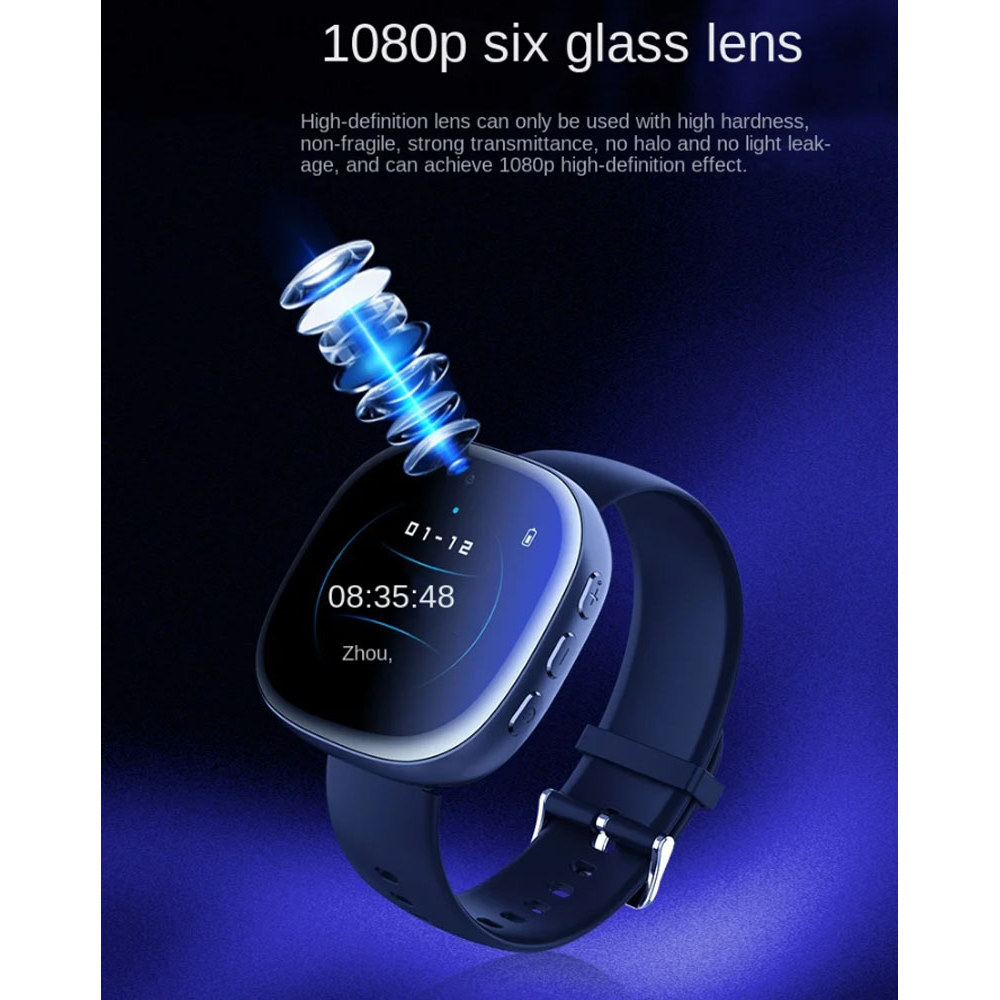 4-256GB 1080P Watch Mini Camera Audio Video Sound Voice Recorder Micro SmartWatch Sport DV Noise Red