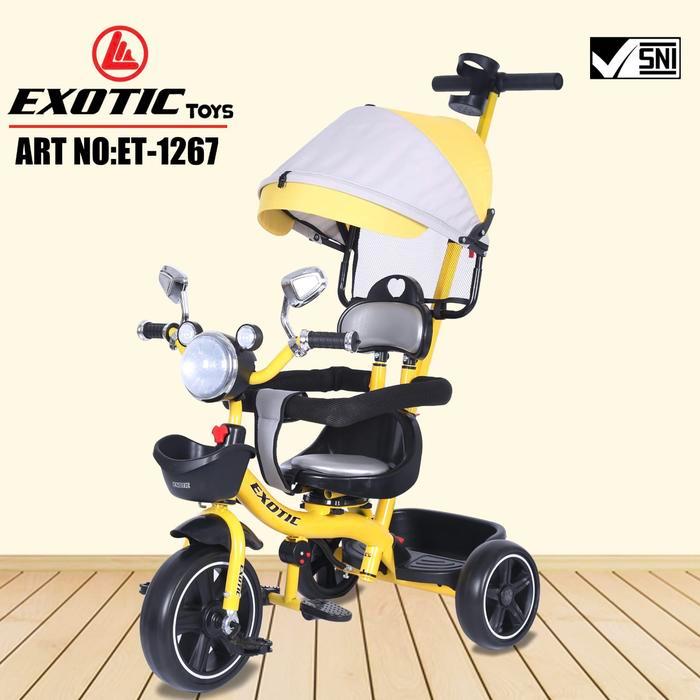 Mamafun Sepeda Anak Roda Tiga Exotic ET1268 Baby Stroller Tricycle ET 1268 - ET1267 Kuning