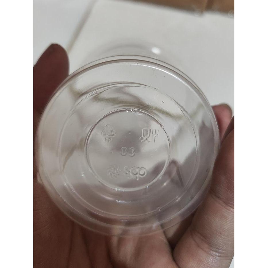Gelas Cup Plastik Bahan PP Model Datar 16oz 5gr / 16oz 7gr / 16oz 8gr  | Sablon 1 Warna - SAP