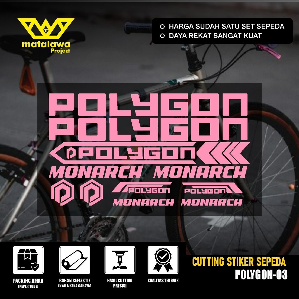 STIKER Premium POLYGON Sticker Cutting Sepeda POLYGON Stiker Decal Aksesoris Bike MTB Balap Set Dewa