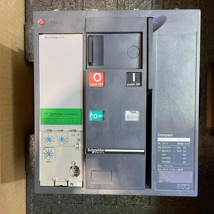 SCHNEIDER MCCB NS800N 3P 800A 50KA MOTORIZED UVT MICROLOGIC 2.0