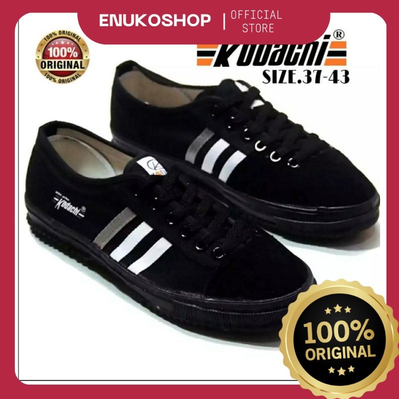 Kodachi 8111 Sepatu Kodaci Capung Jadul Classic Pria Hitam Polos Tali Size 37 sd 43 Keren Kekinian M