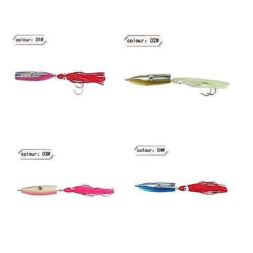 Metal Jig Iron Plate Lure With Squid Hook Set Luminous Inchiku 402 Populer