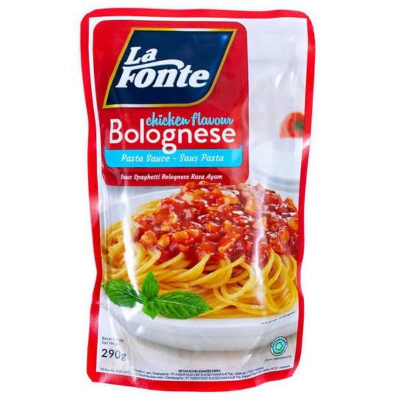 ll LAFONTE LA FONTE SAOS SAUS PASTA CHICKEN BOLOGNESE BOLOGNAISE BOLONES BOLONAISE BOLONESE PASTE SA