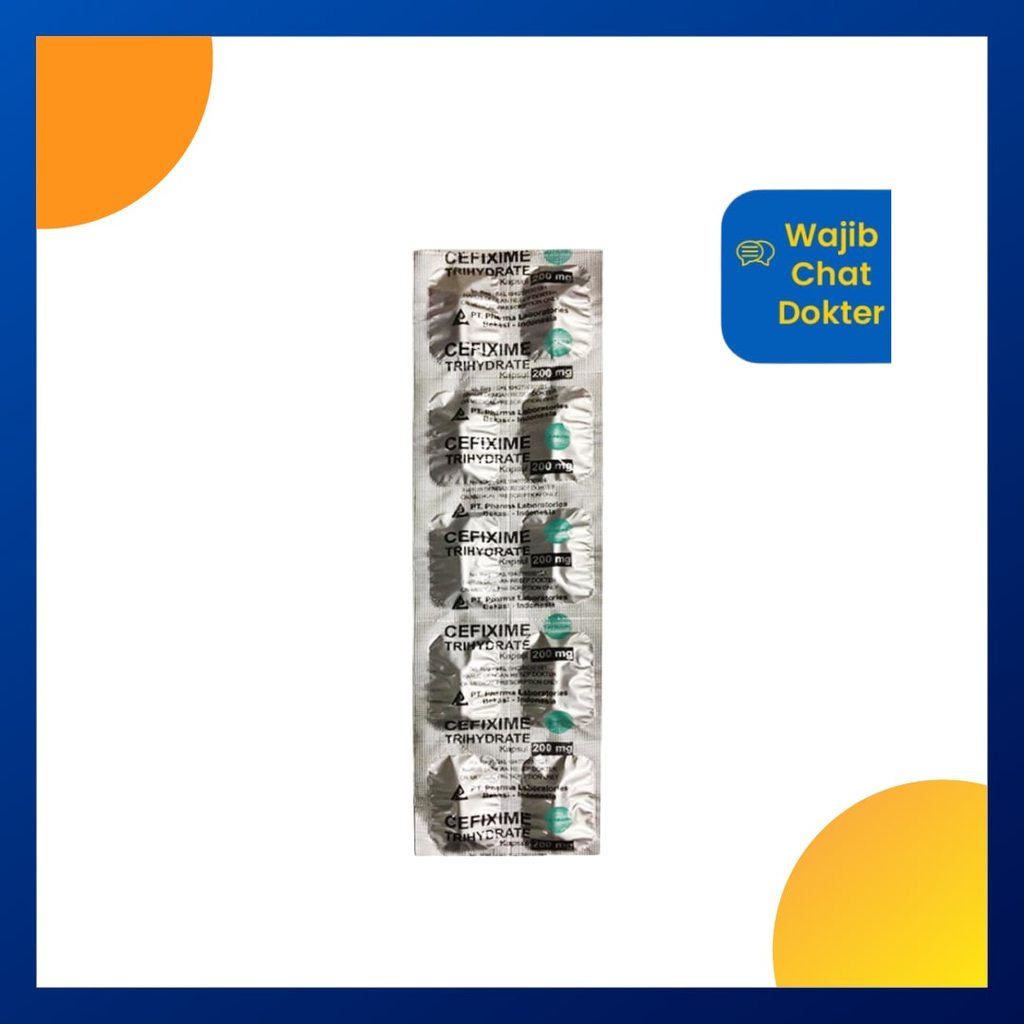 CEFIXIME GENERIK PHARMALABS 200 MG 1 STRIP @ 10 KAPSUL