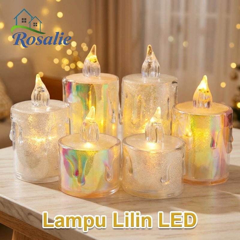 Lampu Lilin Led Elektrik Simulasi Nyala Ayunan Dekorasi Natal Ramadhan Pesta