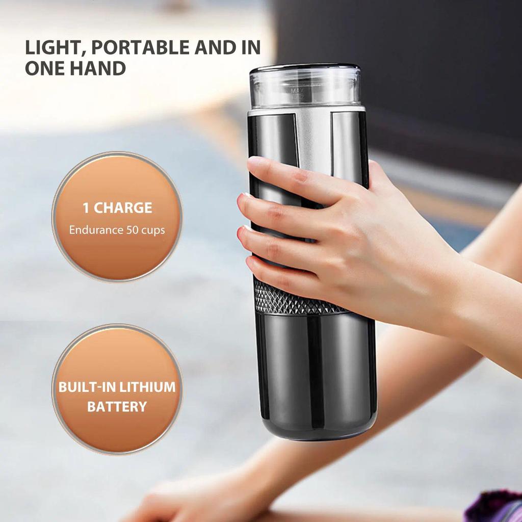 Portable Coffee Machine Compatible for K Cup Capsules Ground Coffee Manually Operated Handheld Coffe